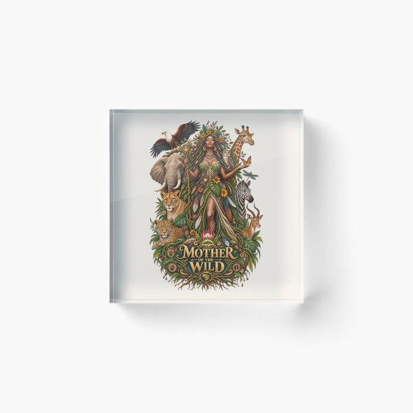 Item preview, Mother of the Wild | Wildlife Goddess Art | Sacred Nature Illustration designed and sold by 'VARI'.