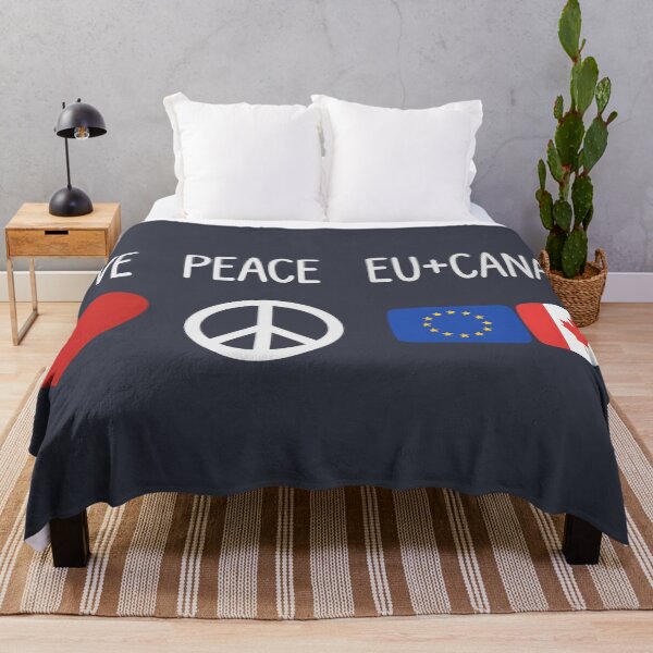 Item preview, Love Peace EU Canada designed and sold by HowToCanadian.