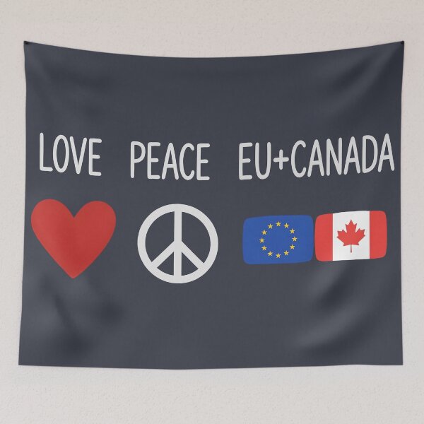 Item preview, Love Peace EU Canada  designed and sold by HowToCanadian.