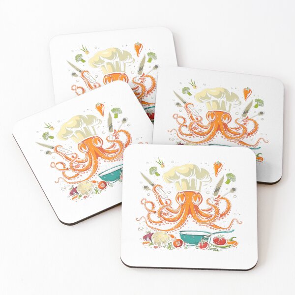 Artikelvorschau, Koch Octopus Octopus Funny Cooking Sous Chef Cook T-Shirt entworfen und verkauft von Othinus.