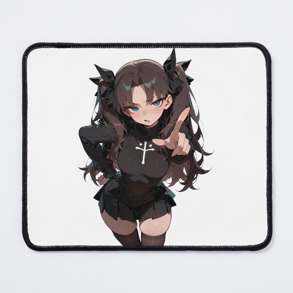 Item preview, Chibi Rin Tohsaka Pointing Anime Sticker designed and sold by RGB-crayon.