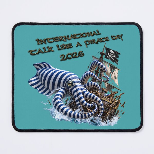 Item preview, Hidden Cuttlefish Nautical Stripe Pirate Ship designed and sold by zenjiinspired.