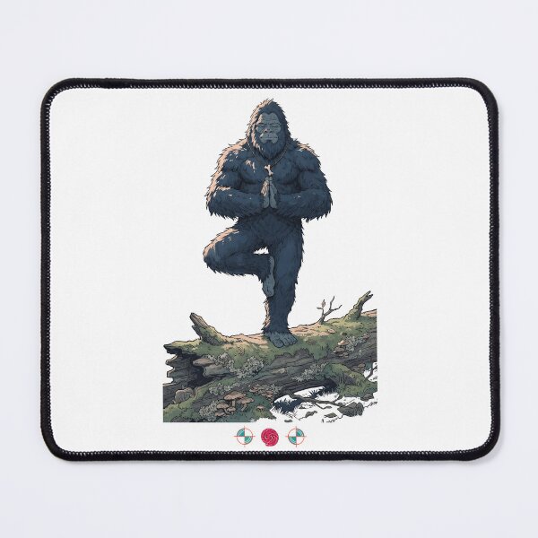Item preview, Yogi Bigfoot Tree Pose Comic Illustration designed and sold by Whimsy Trail Co.