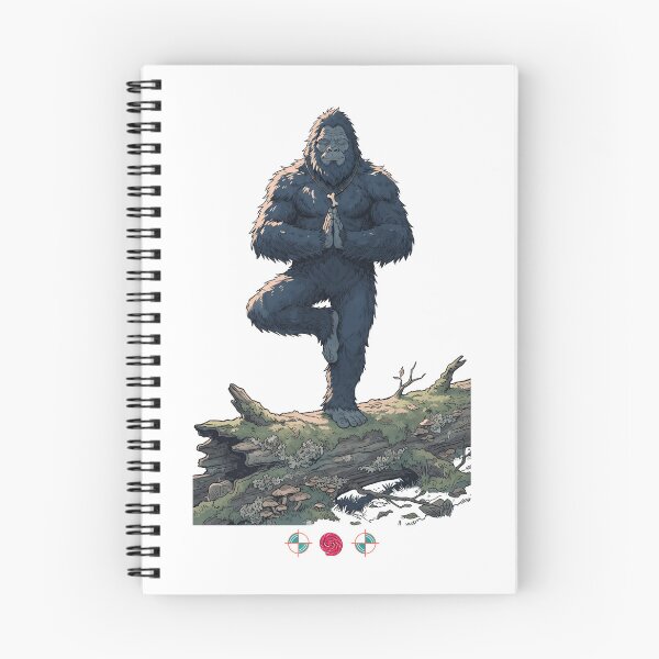 Item preview, Yogi Bigfoot Tree Pose Comic Illustration designed and sold by Whimsy Trail Co.