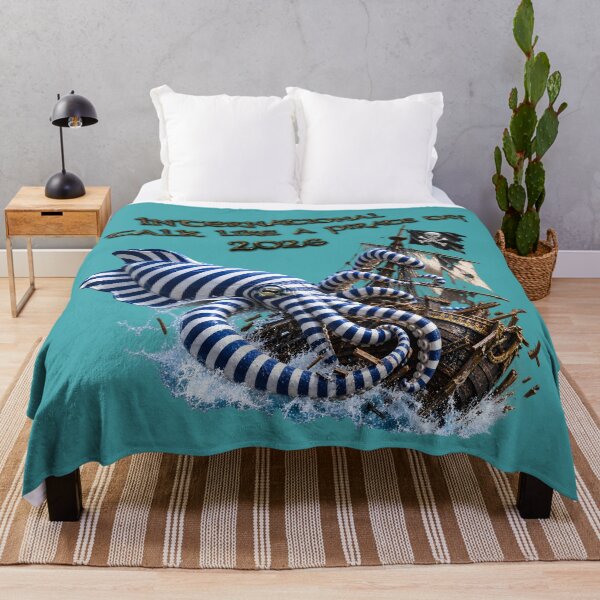Item preview, Hidden Cuttlefish Nautical Stripe Pirate Ship designed and sold by zenjiinspired.