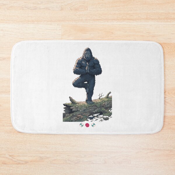 Item preview, Yogi Bigfoot Tree Pose Comic Illustration designed and sold by Whimsy Trail Co.