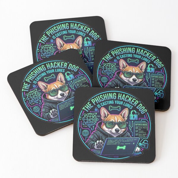 Item preview, The Phishing Hacker Dog Cybersecurity Humor designed and sold by  BreedCraft Studio.