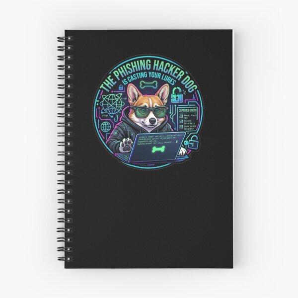 Item preview, The Phishing Hacker Dog Cybersecurity Humor designed and sold by  BreedCraft Studio.