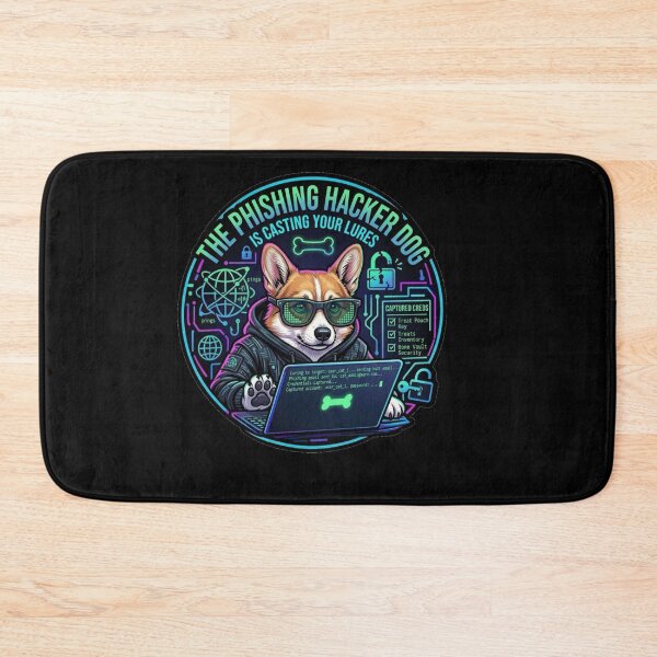 Item preview, The Phishing Hacker Dog Cybersecurity Humor designed and sold by  BreedCraft Studio.