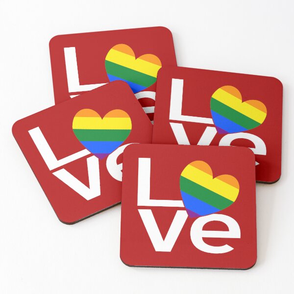 Item preview, LGBTQ Gay Pride LOVE Rainbow Flag Design designed and sold by AuntieShoe.