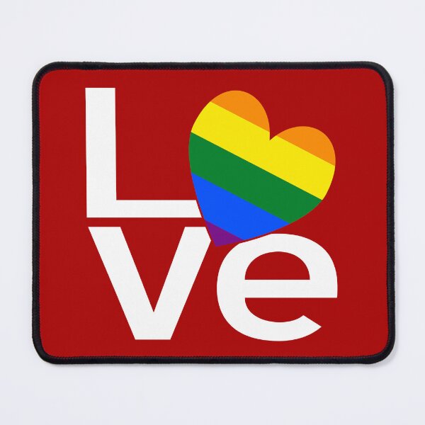 Item preview, LGBTQ Gay Pride LOVE Rainbow Flag Design designed and sold by AuntieShoe.