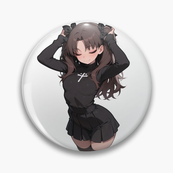 Item preview, Chibi Rin Tohsaka Hair Adjusting Sticker designed and sold by RGB-crayon.