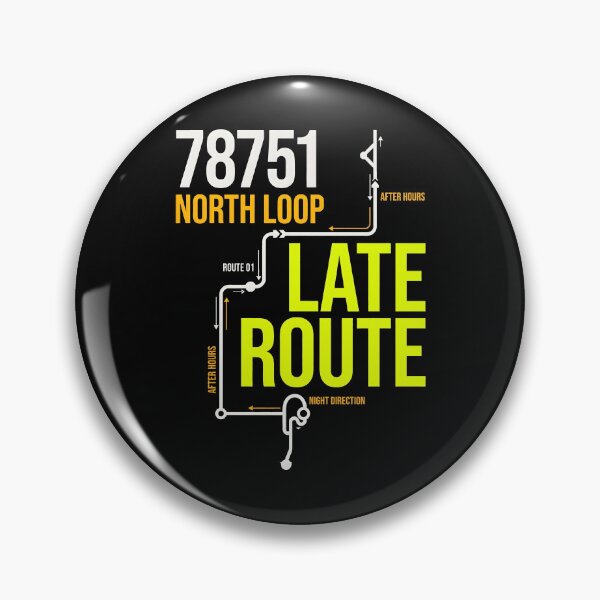 Item preview, North Loop 78751 Late Route Transit Map designed and sold by SplashTastic.