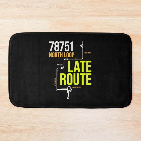Item preview, North Loop 78751 Late Route Transit Map designed and sold by SplashTastic.