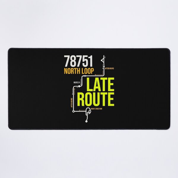 Item preview, North Loop 78751 Late Route Transit Map designed and sold by SplashTastic.