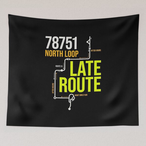 Item preview, North Loop 78751 Late Route Transit Map designed and sold by SplashTastic.