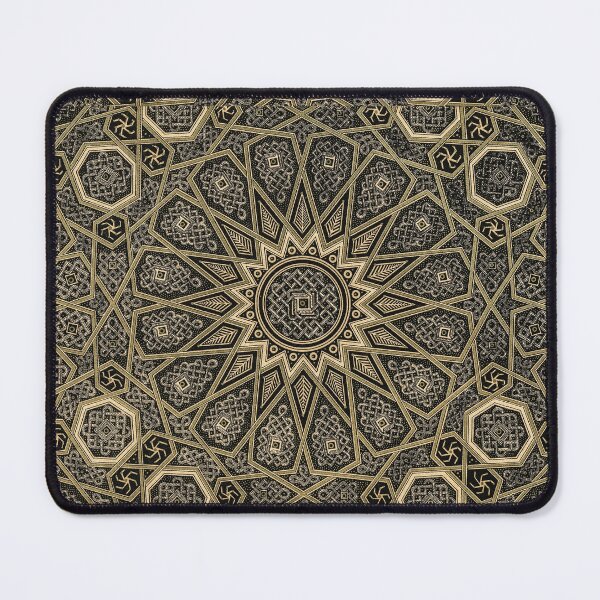 Item preview, Arabian Geometric Star Pattern – Antique Black & Gold Ornament designed and sold by Polychromes.