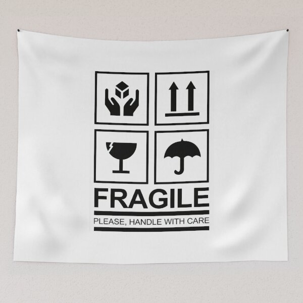 Item preview, Fragile Handle With Care Packaging Symbols - Minimalist Industrial Graphic Poster designed and sold by Billy Morfo™.