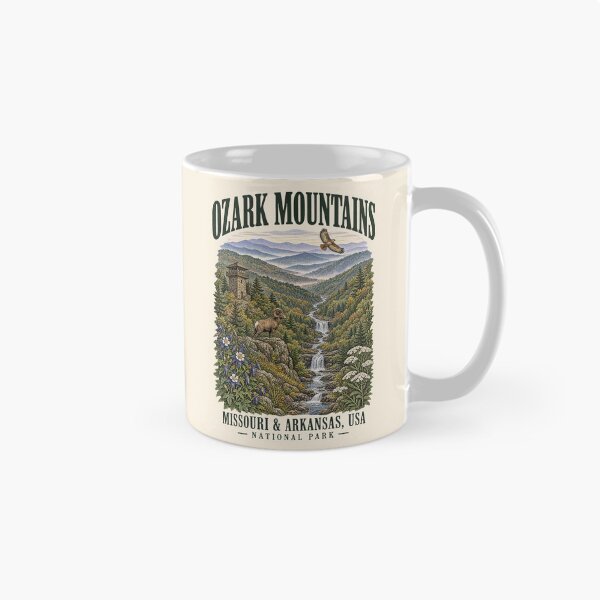 Item preview, Ozark Mountains, Missouri & Arkansas, USA [Vintage Illustration] designed and sold by elektronen.