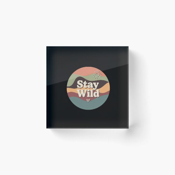 Item preview, Stay Wild Retro Wavy Landscape Sun  designed and sold by OsbornRowe.