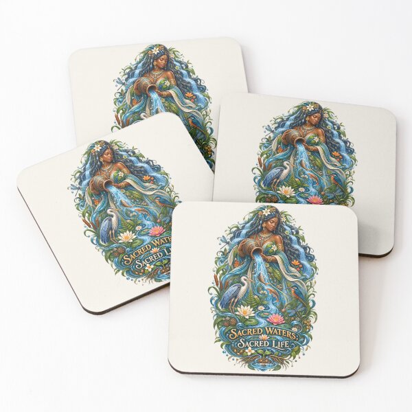 Item preview, Sacred Waters, Sacred Life | River Goddess Art | Mother Nature Illustration designed and sold by 'VARI'.