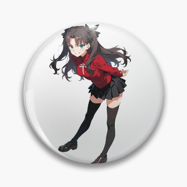 Item preview, Tohsaka Rin Sticker | Confident Smile Anime Girl Fate Decal designed and sold by RGB-crayon.