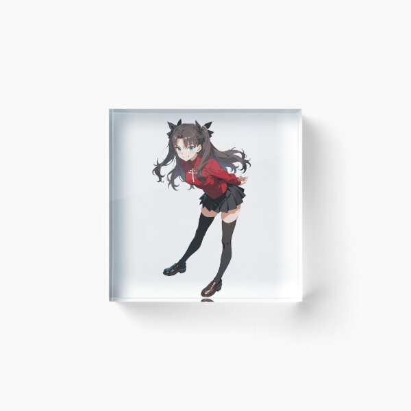 Item preview, Tohsaka Rin Sticker | Confident Smile Anime Girl Fate Decal designed and sold by RGB-crayon.