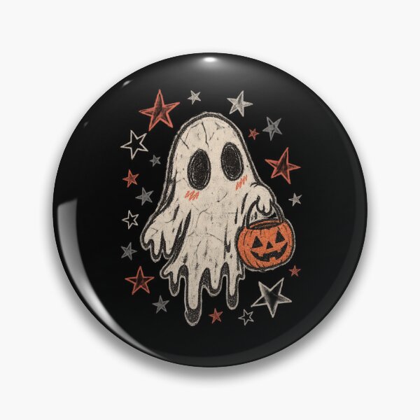 Item preview, Cute Ghost Pumpkin Bucket Retro Halloween Graphic Soft Grunge designed and sold by Yellowriversss.