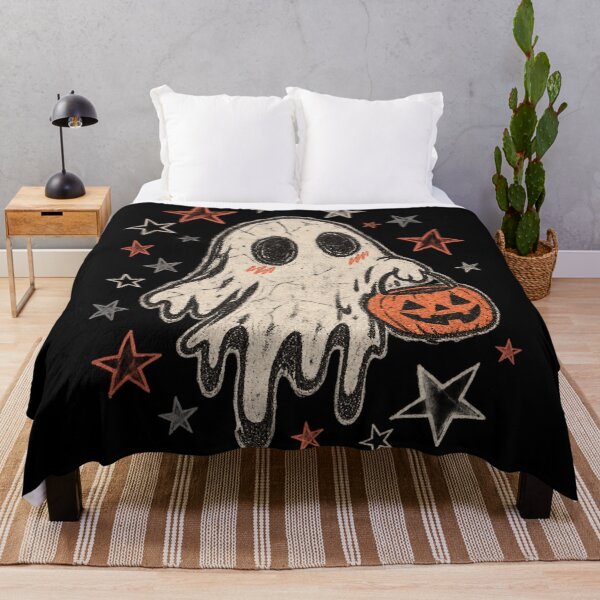 Item preview, Cute Ghost Pumpkin Bucket Retro Halloween Graphic Soft Grunge designed and sold by Yellowriversss.