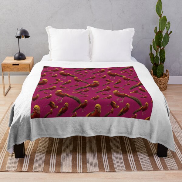 Item preview, Golden Pheasant – Bold Gold & Scarlet Pattern designed and sold by Helt-enkelt.