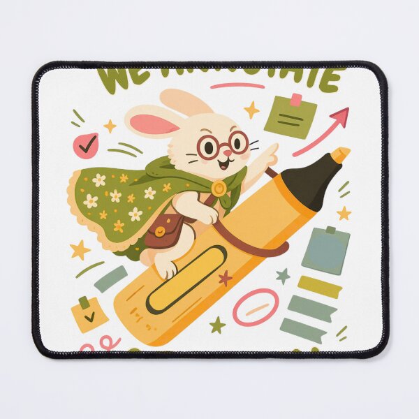 Item preview, We Annotate at Dawn – Cute Bookish Bunny Reading Design designed and sold by INKPOPTOURI.