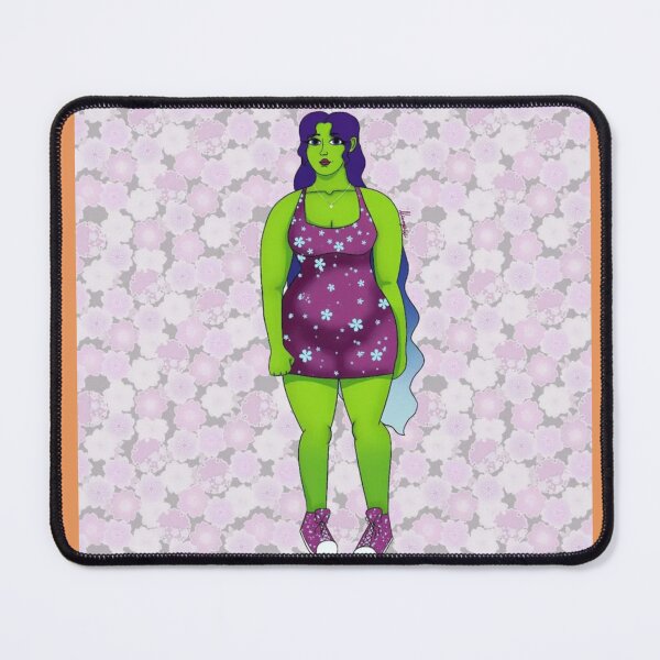 Item preview, Green Alien Girl Floral Dress Outfit Graphic designed and sold by CosmiicOddities.