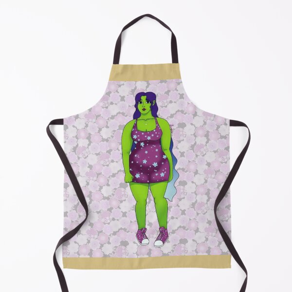 Item preview, Green Alien Girl Floral Dress Outfit Graphic designed and sold by CosmiicOddities.
