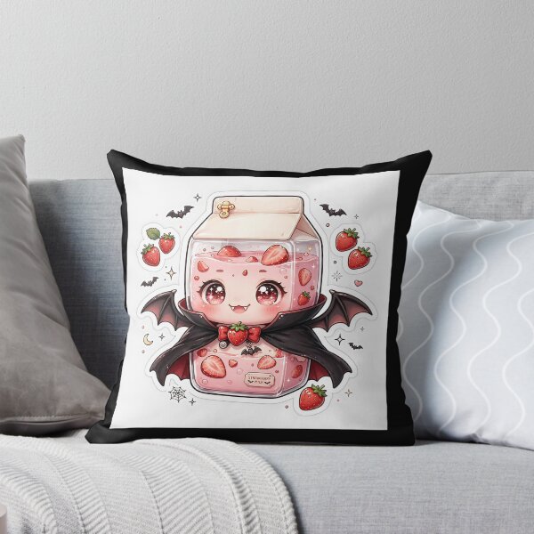 Item preview, Kawaii Vampire Strawberry Milk Carton designed and sold by SmartyWonders.