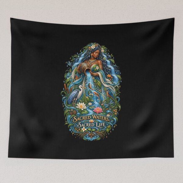 Item preview, Sacred Waters, Sacred Life | River Goddess Art | Mother Nature Illustration designed and sold by 'VARI'.