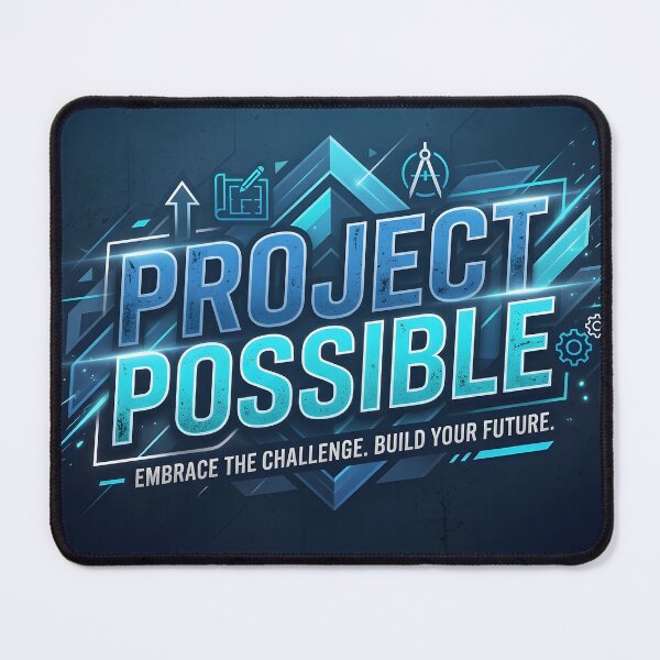 Item preview, Project Possible | Embrace The Challenge Motivational Typography designed and sold by Xeneros.