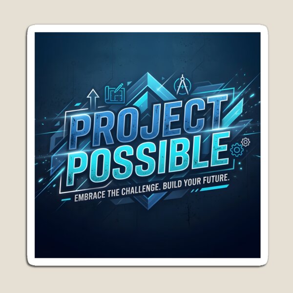 Item preview, Project Possible | Embrace The Challenge Motivational Typography designed and sold by Xeneros.