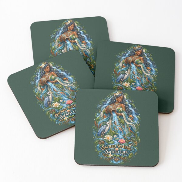 Item preview, Sacred Waters, Sacred Life | River Goddess Art | Mother Nature Illustration designed and sold by 'VARI'.
