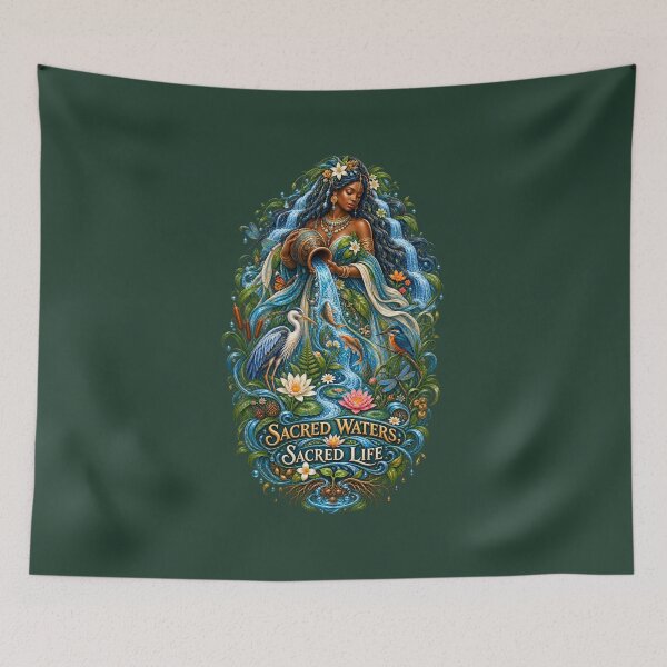 Item preview, Sacred Waters, Sacred Life | River Goddess Art | Mother Nature Illustration designed and sold by 'VARI'.