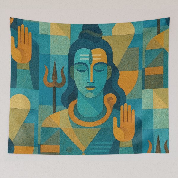Item preview, Lord Shiva – A Hindu God illustration designed and sold by GalleryKauffeld.