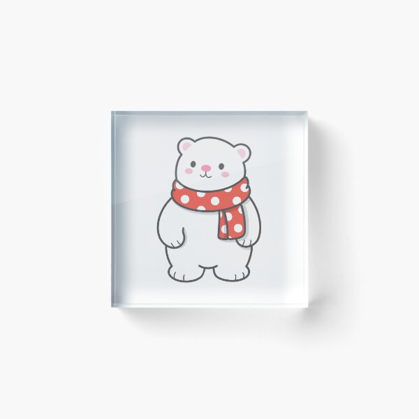 Item preview, Cute Polar Bear Wearing Scarf designed and sold by nuchz.