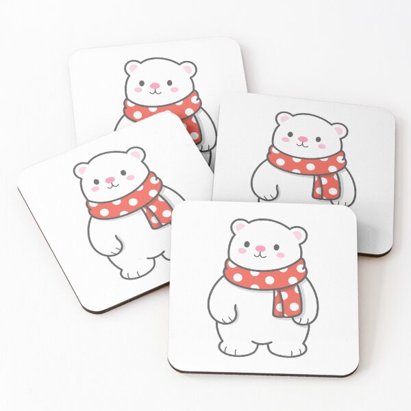 Item preview, Cute Polar Bear Wearing Scarf designed and sold by nuchz.