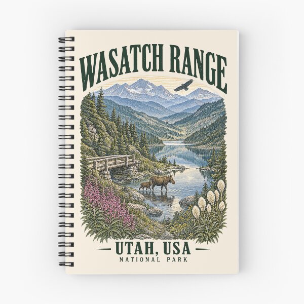 Item preview, Wasatch Range, Utah, USA [Vintage Illustration] designed and sold by elektronen.