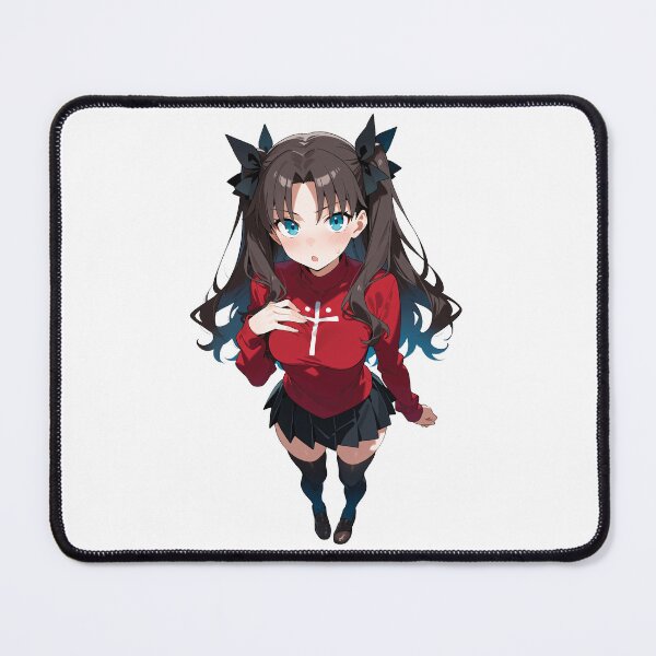 Item preview, Tohsaka Rin Sticker | Surprised Anime Girl Bold Outline Decal designed and sold by RGB-crayon.