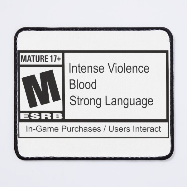Item preview, Mature 17+ Video Game Content Label - Minimalist Gamer Rating Badge Poster designed and sold by Billy Morfo™.