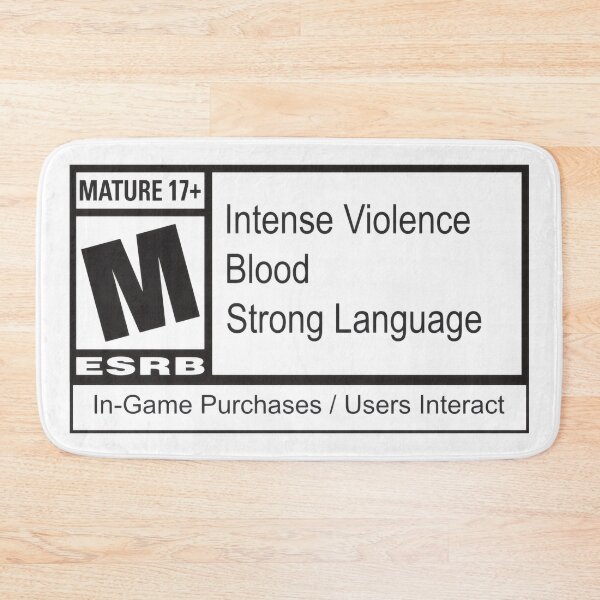 Item preview, Mature 17+ Video Game Content Label - Minimalist Gamer Rating Badge Poster designed and sold by Billy Morfo™.