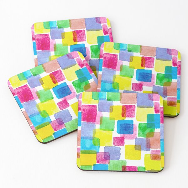 Item preview, Colorful blocks – handmade in watercolor.  designed and sold by Greitas.