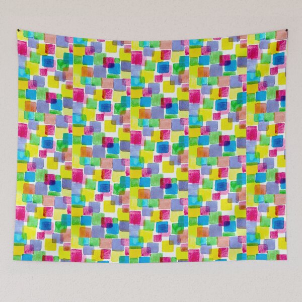 Item preview, Colorful blocks – handmade in watercolor.  designed and sold by Greitas.