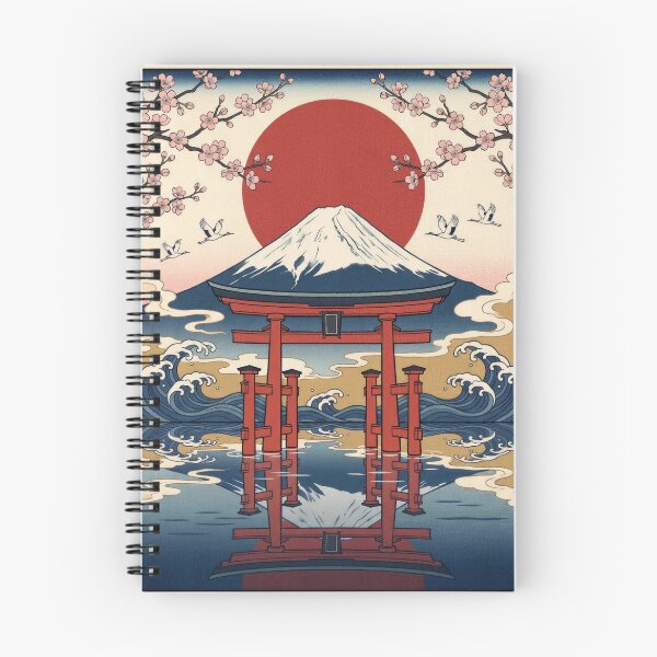 Item preview, Torii Gate & Mount Fuji Sunrise Japanese Ukiyo-e designed and sold by SnazzifyDigital.