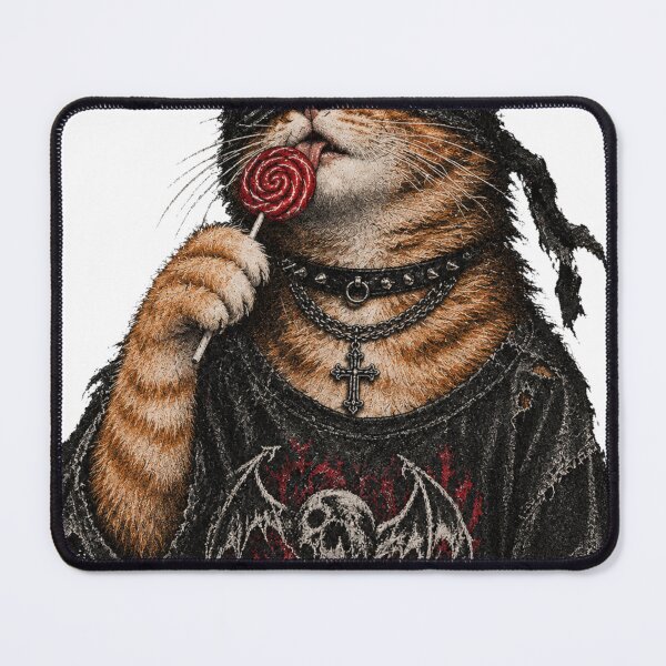Item preview, Punk Rock Cat Lollipop Skull Wings Graphic Soft Grunge designed and sold by Yellowriversss.